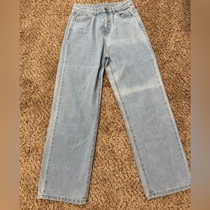 SHEIN, high waisted a-line light wash jeans, worn once